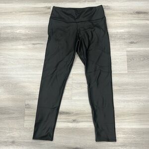 Leather Fleece Lined leggings